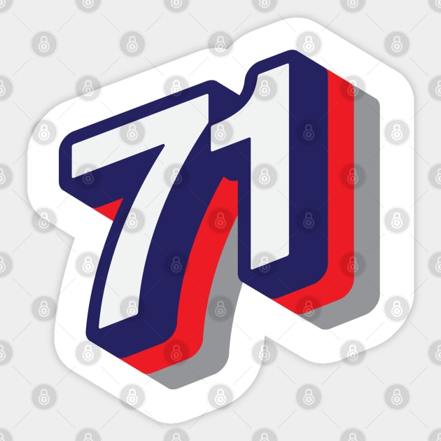 71 Sticker by MplusC